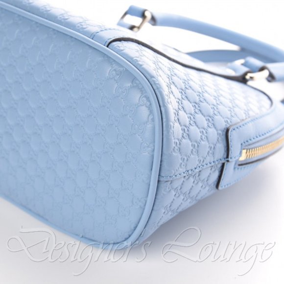 SOLD! NEW GUCCI Micro Guccissima GG BREE  Blue Leather MEDIUM Dome Crossbody Bag - Picture 11 of 15